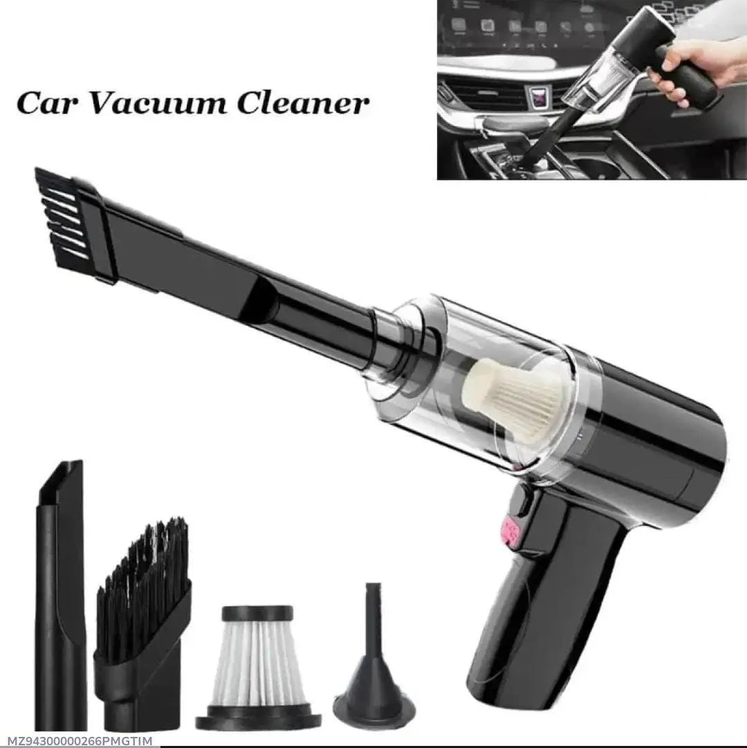 Rechargeable Car Vacuum Cleaner with 4 Attachments – Portable Cordless Car Vacuum | Carvion